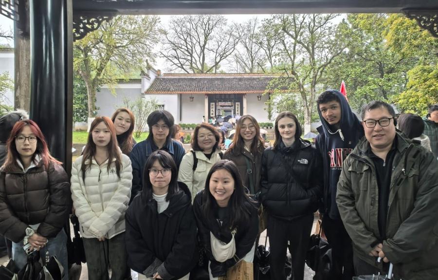 Pictured: CAPS students visited Yuelu Academy, accompanied by Chinese students at Hunan University, during their fieldtrip to Changsha, Hunan Province in Spring 2025.