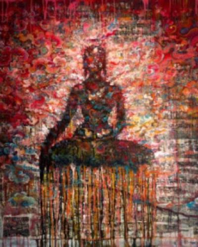 Painting by Tashi Norbu on Tibetan Self-immolations